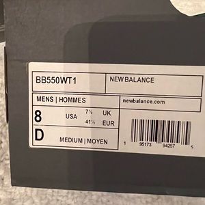 New balance 550 sneakers trainers dad shoes sz 8 mens 9.5 womens white/green